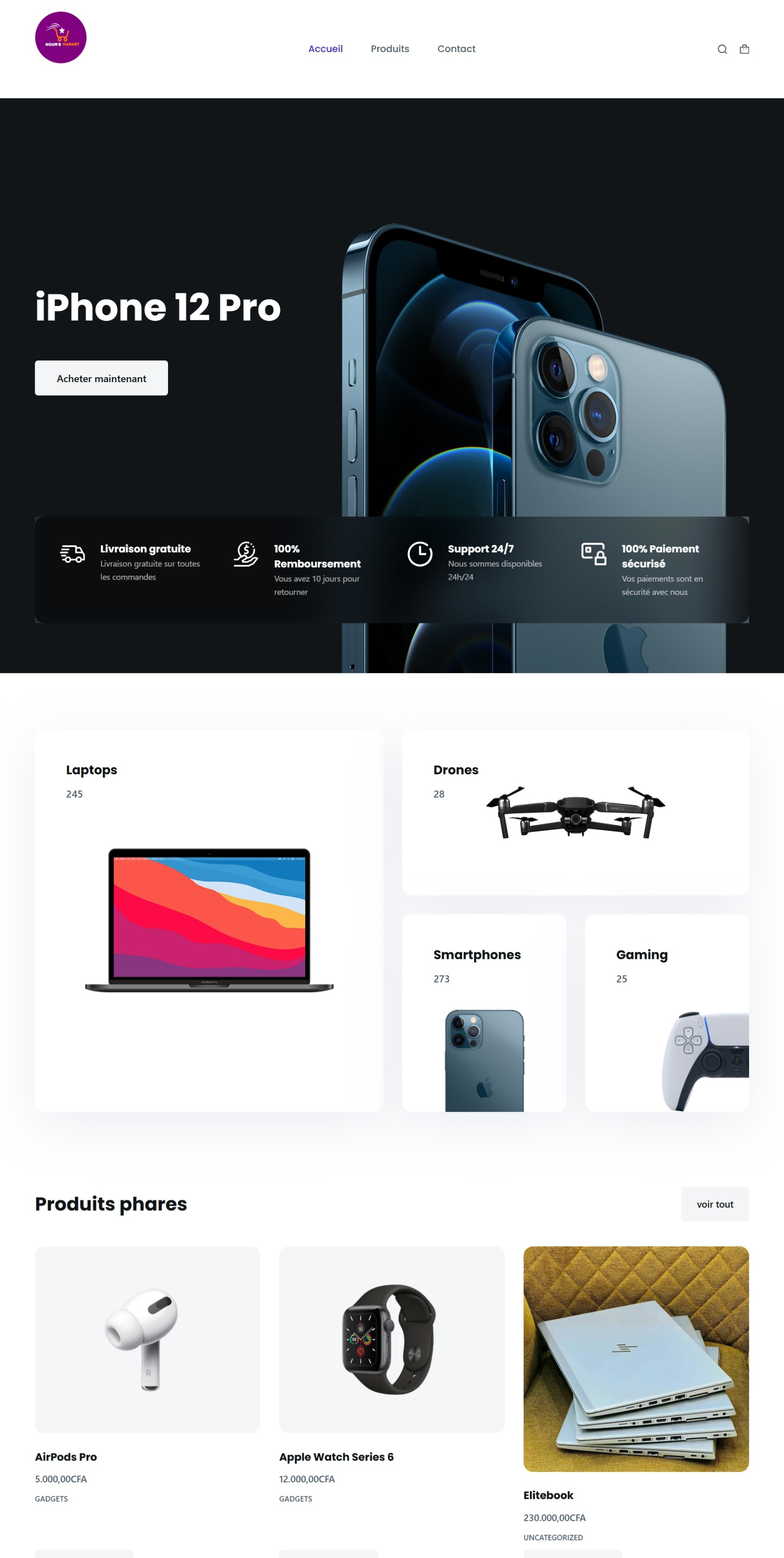 Site e-commerce client